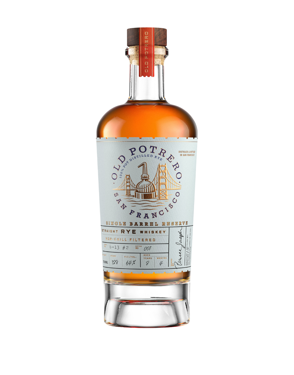 old potrero single barrel straight rye whiskey s1b45