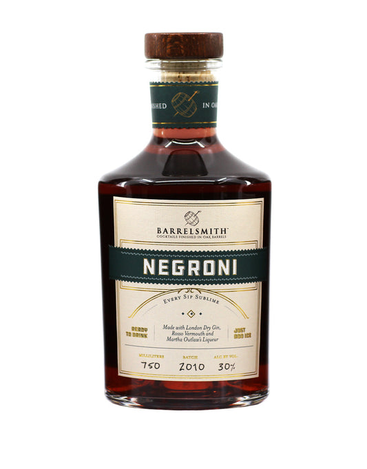 Barrelsmith Negroni Barrel Aged Premade Cocktail